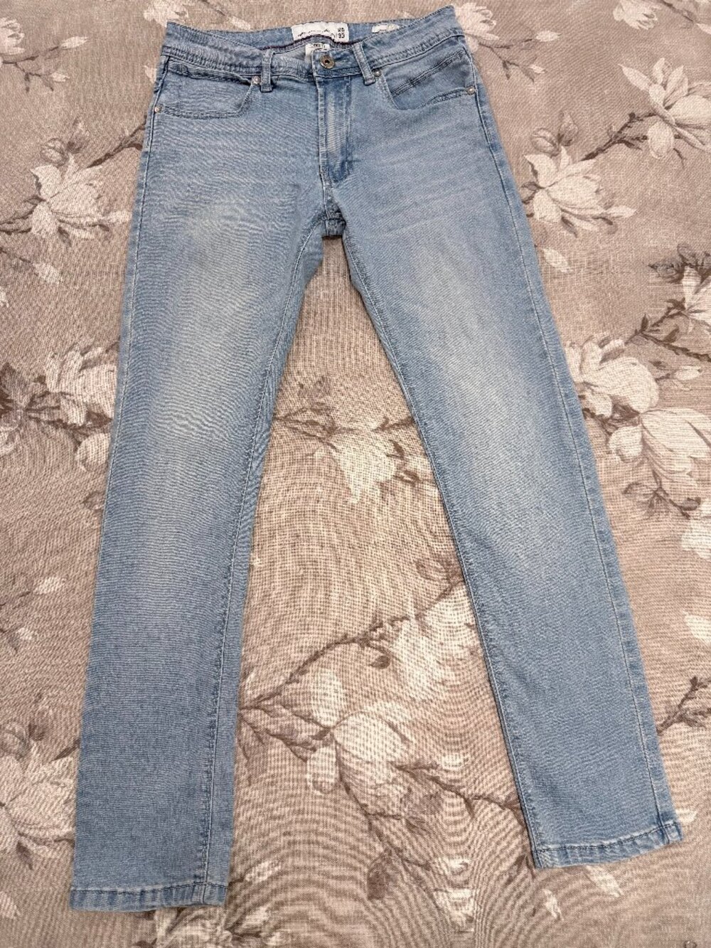 Paper Denim & Cloth Light Wash Stretch Jeans Womens 28 Slim Straight Mid Rise